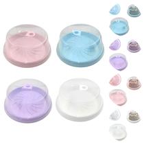 4 Porta Bolos Boleira Suporte Para Torta Com Tampa e Alça 4 Porta Bolos Boleira Suporte Para Torta Com Tampa e Alça