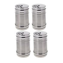 4 Porta Condimento Frasco para Temperos em Aço Inoxidável Variados Furos 4 Porta Condimento Frasco para Temperos em Aço Inoxidável Variados Furos