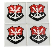 4 Porta Copo Quadrado Flamengo Personalizado Estilo Presente