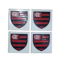4 Porta Copo Quadrado Flamengo Personalizado Estilo Presente