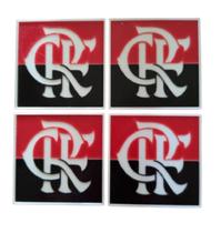4 Porta Copo Quadrado Flamengo Personalizado Estilo Presente 4 Porta Copo Quadrado Flamengo Personalizado Estilo Presente