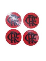 4 Porta Copo Redondo Flamengo Personalizado Estilo Presente