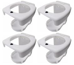 4 Porta Copo Retrátil Dobrável Barco Lancha Carro Branco 4 Porta Copo Retrátil Dobrável Barco Lancha Carro Branco