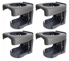 4 Porta Copo Retrátil Dobrável Barco Lancha Carro Cinza Escuro 4 Porta Copo Retrátil Dobrável Barco Lancha Carro Cinza Escuro