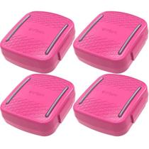 4 Porta Cotonetes Portátil Rosa para Viagem Elástico Interno Porta Acessórios Crippa 4 Porta Cotonetes Portátil Rosa para Viagem Elástico Interno Porta Acessórios Crippa