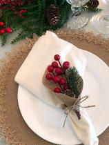 4 Porta Guardanapo Anel Argola Pregador Natal Azevinho Fruta 4 Porta Guardanapo Anel Argola Pregador Natal Azevinho Fruta