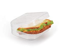 4 Porta Lanches Sanduíches Transparente - Livre BPA