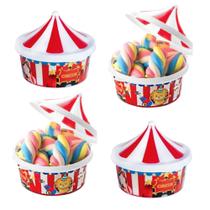 4 Porta Mix de Circo para Lembrança e Sacola Surpresa Aniversário