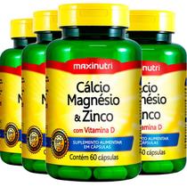 4 pote calcio magnesio e zinco 600mg 60cps maxinutri