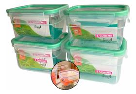 4 Pote Multiuso Freshy Plástico Freezer Sanremo Sr1762 537ml 4 Pote Multiuso Freshy Plástico Freezer Sanremo Sr1762 537ml