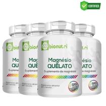 4 Potes Cloreto De Magnesio 500Mg 480Cáps Puro 100% Absorção