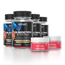 4 Potes Colágeno Tipo 2 Ossos e articulações - Renova Be