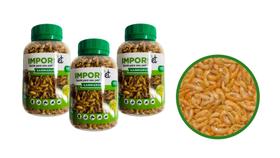 4 Potes com Gammarus Desidratado para Aves Peixes Répteis 20g Importado