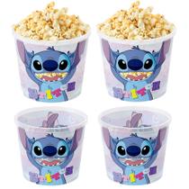 4 Potes de Pipoca para Família Grande 2.1 Litros Lilo Stitch 4 Potes de Pipoca para Família Grande 2.1 Litros Lilo Stitch