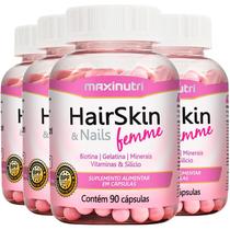 4 potes hairskin & nails femme maxinutri 90cps