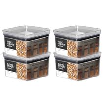 4 Potes Herméticos Multiuso Lumini Quadrado Paramount 830 ml 4 Potes Herméticos Multiuso Lumini Quadrado Paramount 830 ml