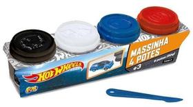 4 Potes Massinha 50G Hot Wheels - Fun F0013-0