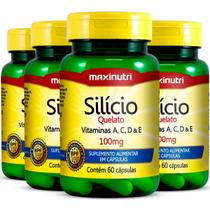 4 potes silicio complex 60cps maxinutri
