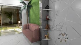 4 Prateleiras de Madeira MDF Organizadora com suporte invisível Escritório Sala Quarto Cozinha 4 Prateleiras de Madeira MDF Organizadora com suporte invisível Escritório Sala Quarto Cozinha