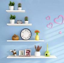 4 Prateleiras Reta 30/40/50/60cm MDF P/ Decoração , Parede , Cozinha, Sala e Quarto 4 Prateleiras Reta 30/40/50/60cm MDF P/ Decoração , Parede , Cozinha, Sala e Quarto