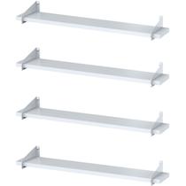4 Prateleiras Suspensa Estilo Industrial Madeira 50cm FS B