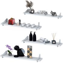 4 Prateleiras Suspensa Multiuso 50Cm Para Sala Quarto B SF