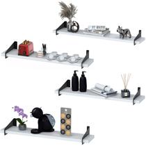 4 Prateleiras Suspensa Multiuso 60Cm Para Sala Quarto SF P