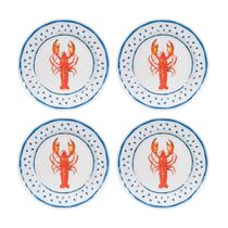 4 Pratos Melamina Plástica Família Visita Nao Quebra C Queda