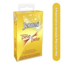 4 Preservativos camisinha Lubrificado Jontex Sensação Pele Com Pele