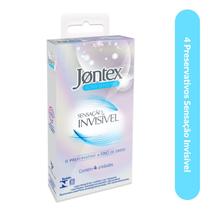 4 Preservativos Sensação Invisível Mais Fino Jontex