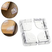 4 Protetor Quina Bebê Idoso Mesa Canto Móveis Com Adesivo Silicone Dano Impacto Anti-colisão