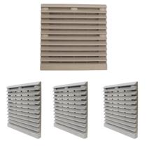 4 Protetores Plástico Ventilador Com Filtro 150mm Cinza