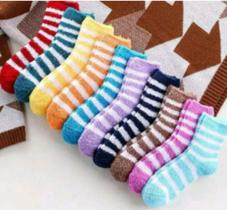 4 prs Meia Felpuda N 34 a 40 Feminina Listrada Cano Médio Adulto Atoalhada fofinha 4 prs Meia Felpuda N 34 a 40 Feminina Listrada Cano Médio Adulto Atoalhada fofinha