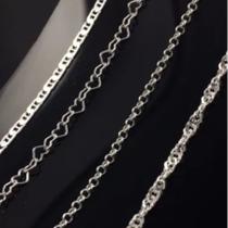 4 Pulseira Extensor Prata Maciça 925 Laminada E Torcida