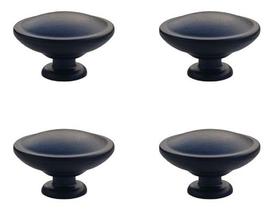 4 Puxador Para Móveis Gaveta Preto Fosco Armário Gaveta 34mm