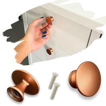 4 Puxador Redondo Para Móveis Gavetas Portas Em Metal 30mm