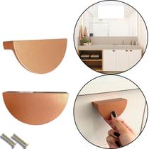 4 Puxadores Concha Rose Fosco para Gaveta, Armário, Móveis