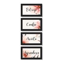 4 Quadros Decorativos Entrego Confio Agradeço Sala Quarto 4 Quadros Decorativos Entrego Confio Agradeço Sala Quarto