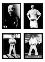 4 Quadros Jiujitsu Foto Mestres Kano Maeda Gracies Bjj