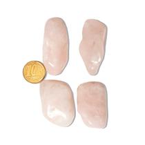 4 Quartzo Rosa Grande pedra Rolado com 3 cm aproximadamente 4 Quartzo Rosa Grande pedra Rolado com 3 cm aproximadamente