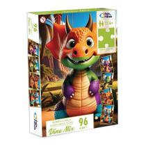 4 Quebra-Cabeças de 24 Peças Cada Dino Mix Pais e Filhos - 793016-1 4 Quebra-Cabeças de 24 Peças Cada Dino Mix Pais e Filhos - 793016-1