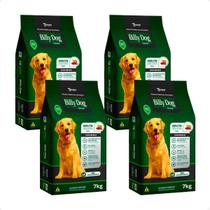 4 Ração Billy Dog Cães Adultos Ossinho Carne - 7Kg