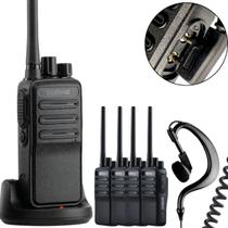 4 Rádio Comunicador Intelbras RC3002 UHF E Fones de Ouvido Espiral