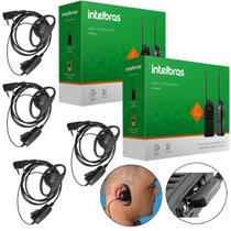 4 Rádios Comunicadores Intelbras RC3002 G2 E 4 Fones Tipo D Resistente