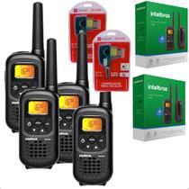 4 Rádios Intelbras Comunicadores RC4002 Com Carregadores Bivolt