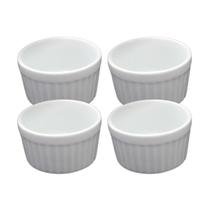 4 Ramekin Médio De Porcelana 140 Ml Porta Pates E Petiscos