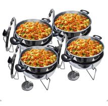 4 Réchauds Panelas Com Banho Maria Buffet Festa Restaurante