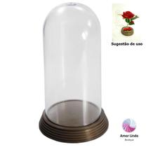 4 Redomas De Acrílico Cúpulas Capsulas Base Ouro Envelhecido Grande 19 Cm Kit festa Atacado