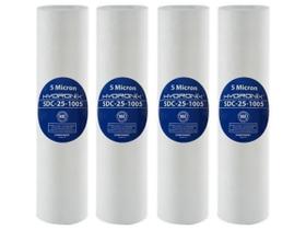 4 Refil Cartucho Polipropileno 10x2.1/2 Hydronix 5 Micras