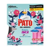 4 Refil de Detergente Sanitário Pato Gel Primeiro Amor 38g